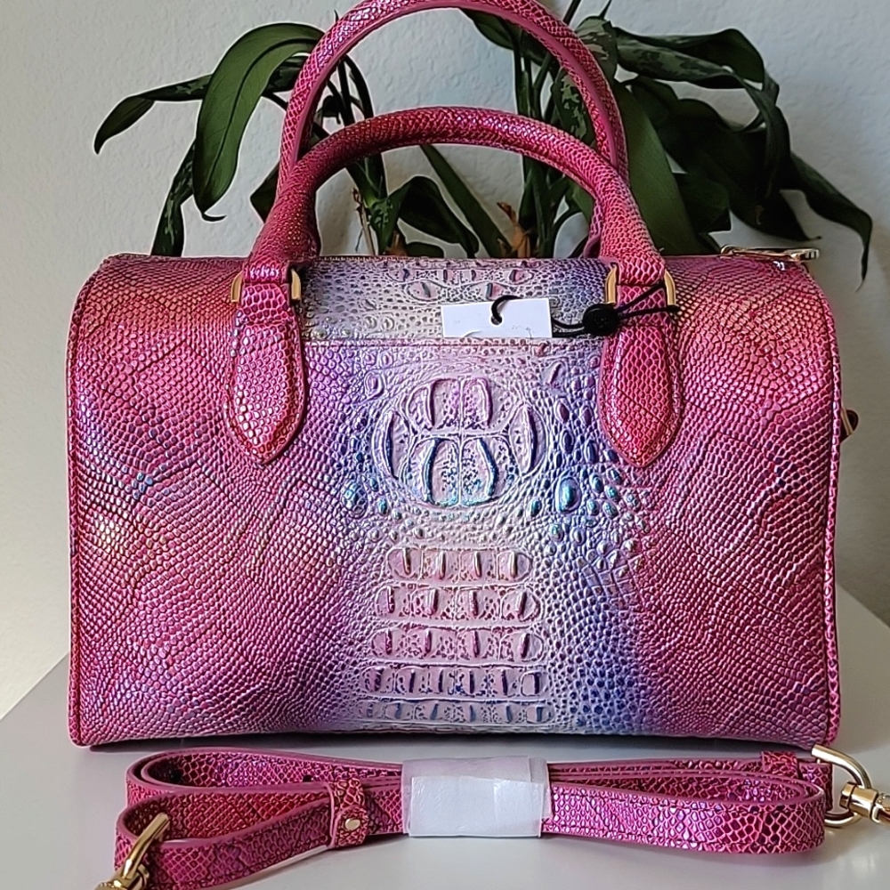 NWT🫦 BRAHMIN Sundial Collection Stacey Multi Top Zip Satchel Bag - Picture 4 of 16